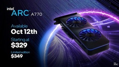 Intel анонсировала видеокарту Arc A310 и раскрыла стоимость A750 и A770