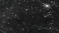Как выглядит "обесточенная" Украина из космоса