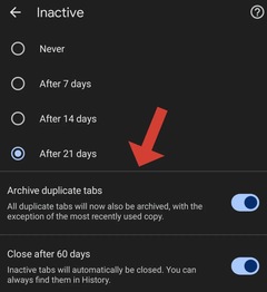 Chrome для Android получит переключатель для архивирования дублирующих вкладок