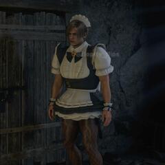 Resident Evil 4 еще не вышла, а моддеры уже издеваются над игрой. Леона переодели в костюм горничной и петуха