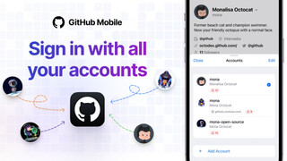 Мобильное приложение GitHub теперь поддерживает работу с несколькими профилями