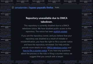 Проект Bypass Paywalls Clean и все его форки убрали с GitHub по требованию DMCA