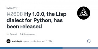 Релиз Hy 1.0.0 — диалекта Lisp для Python