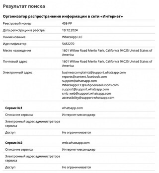 WhatsApp, Skype, Wire, Element, KakaoTalk, DUST, Keybase, Trillian, Status и Crypviser внесены в реестр ОРИ РКН