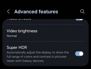 Samsung позволит отключить слишком яркий HDR-контент во всех приложениях