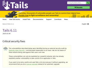 Релиз Tails 6.11