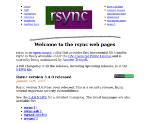 Релиз утилиты для синхронизации файлов Rsync 3.4.0