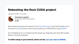 Разработчики Rust GPU перезапустили проект Rust CUDA