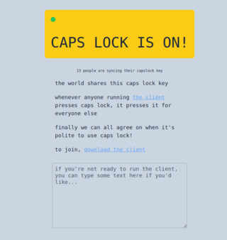 Представлен открытый проект global-capslock для общей синхронизации состояния CAPS LOCK со всеми пользователями