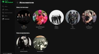 «Яндекс Музыка» запустила для каждого пользователя персональный рейтинг самых прослушиваемых артистов