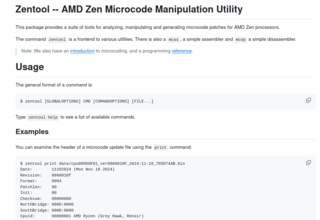 Google представила инструментарий Zentool для анализа и изменения микрокода процессоров AMD микроархитектуры Zen (1-4)