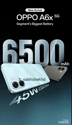 6500 мАч и 45 Вт за очень мало денег? В Сети засветился смартфон Oppo A6x