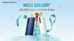 Большой экран, 7000 мАч и Dimensity 6300 за 140 долларов. Realme P4 Lite 5G бодро стартовал в рознице, всего за два часа продано 60 тыс. смартфонов