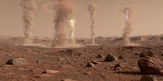 Учёные впервые зафиксировали молнию на Марсе — среди пылевых дьяволов и бурь