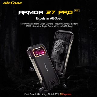 Ulefone анонсирует флагманский защищённый смартфон Armor 27T Pro с тепловизором и камерой ночного видения