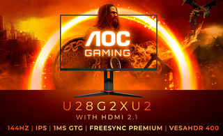 AOC выпустила геймерский монитор Gaming U28G2XU2 для ПК и консолей