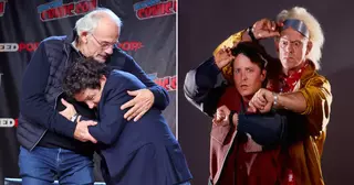 Майкл Дж. Фокс и Кристофер Ллойд из "Назад в будущее" эмоционально воссоединились на New York Comic Con