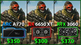 Относительно недорогие видеокарты Intel ARC A770, Radeon RX 6650 XT и GeForce RTX 3060 сравнили в 2K - какая лучшая?