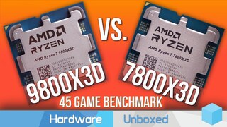 Какой игровой процессор лучше? Ryzen 7 9800X3D сравнили с Ryzen 7 7800X3D в 45 играх