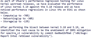 Защита от уязвимости Retbleed приводит к катастрофическим потерям производительности Linux в ESXi на старых процессорах Intel 
