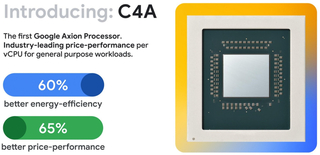 Arm-процессоры Google Axion прописались в инстансах C4A: до 72 vCPU и 576 Гбайт RAM 