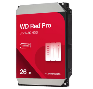 Western Digital увеличила вместимость HDD серии Red Pro для NAS до 26 Тбайт 