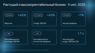 Выручка Selectel за I полугодие 2025 г. увеличилась почти в полтора раза 