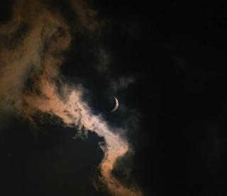 Темные обои: мрак, луна, ночь, облака
