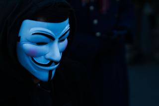 Темные обои: лицо, аноним, капюшон, маска