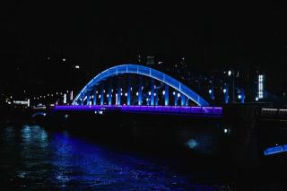 Темные обои: мост, архитектура, ночь, темный