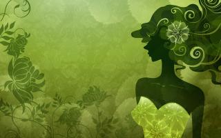 Обои № 632403 green