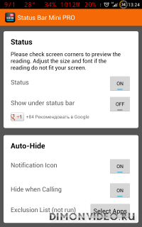 Status Bar Mini PRO
