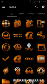 Black Orange HD Icon Pack