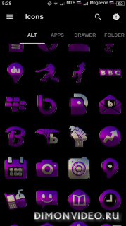 Black Purple HD Icon Pack