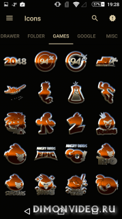 Orange silver icon pack HD 3D