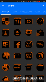 Black and Orange Icon Pack