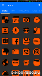 Orange and Black Icon Pack