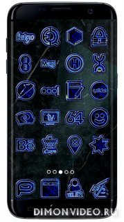 OUTLINE BLUE icon pack black