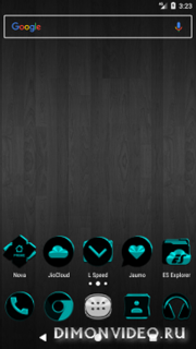 Black and Cyan Icon Pack