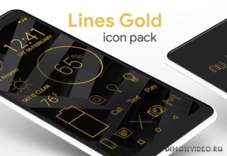 Lines Gold - Icon Pack (Pro Version)