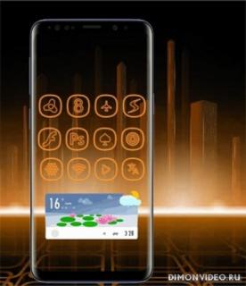 Orange Best icon packs for phones android