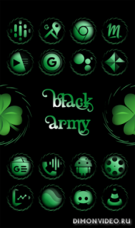 Black Army Emerald - Icon Pack - Fresh dashboard