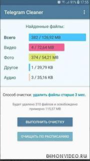 Очистка памяти для Telegram