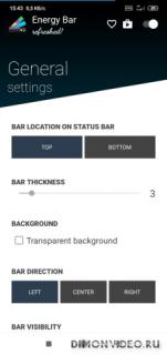 Energy Bar - А pulsating Battery indicator!