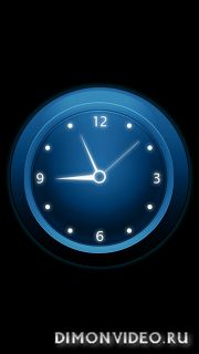 Neon Clock Blue