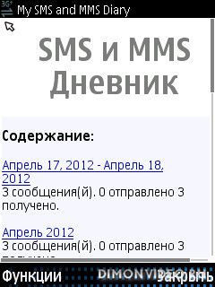 SMS and MMS Diary