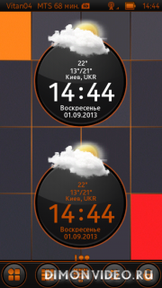 WeatherClock Round Orange Neon By Aks79&Vitan04