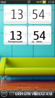 DigitalClock, Big Clock widget 8х3 - mods by olegast