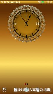 Big Analog clock gold 11 by kuskovo