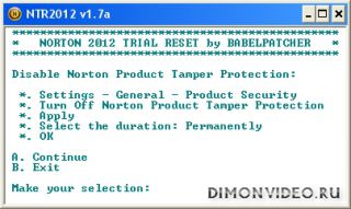 Norton 2012 Trial Reset